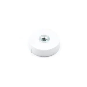 Gummimagnet (vit) m. invändig gänga, Ø22 mm