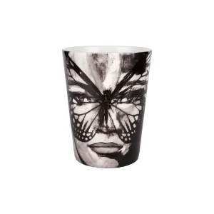 Mugg 35cl Golden Butterfly Black & White