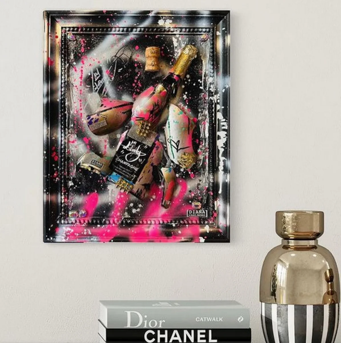 Originalkonst Liberty Champagne – Handmålad Tavla - Bild 2