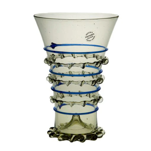 Glas med blå dekor - Bild 2