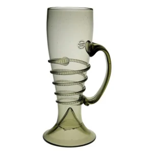 Glas med tråddekor och handtag