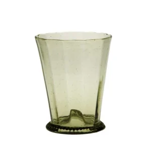 Optikblåst glas med räfflad fot