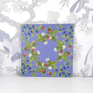 Skärbräda Underlägg Blåbär & Mjölk 21x21cm
