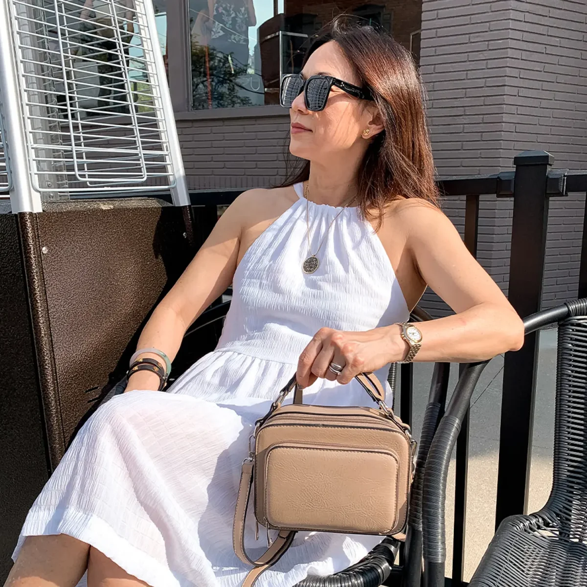 Väska, Kelsey – Crossbody/axelrem – Taupe - Bild 4