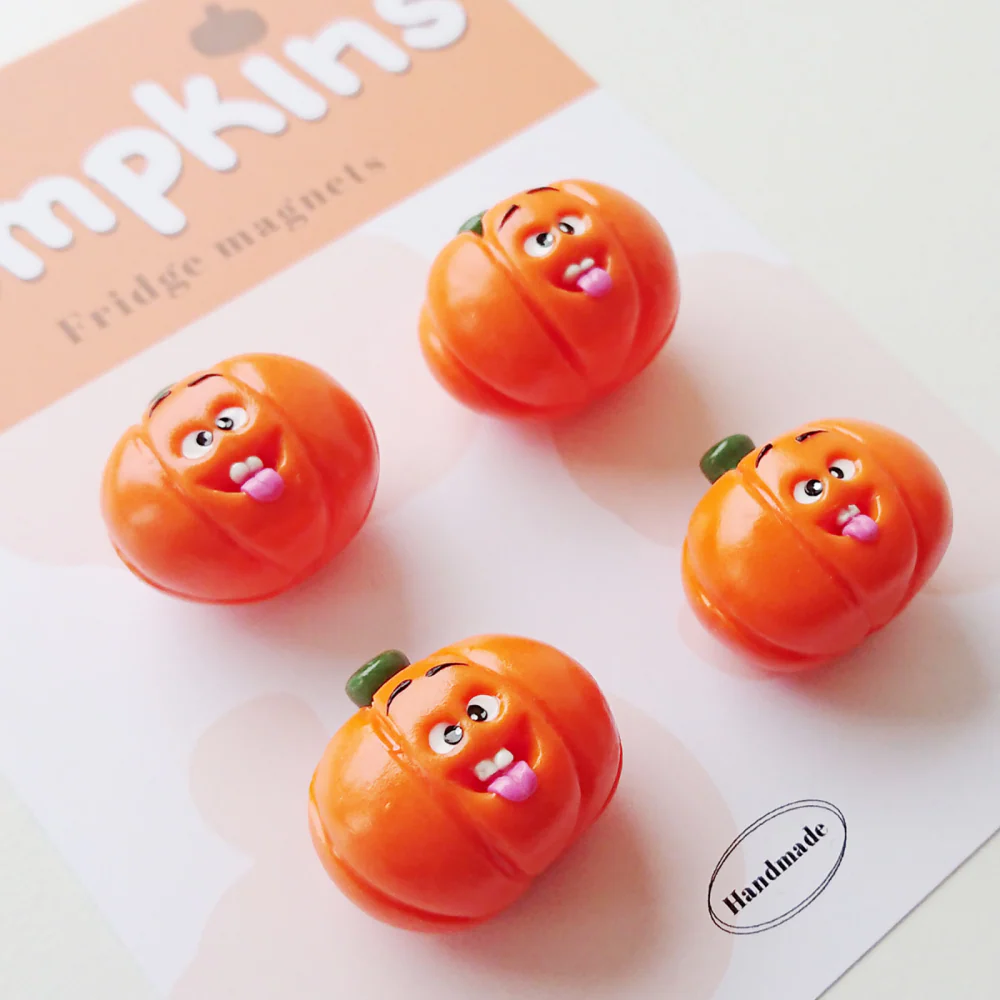 PUMPKIN magneter, 4 st - kylskåpsmagneter