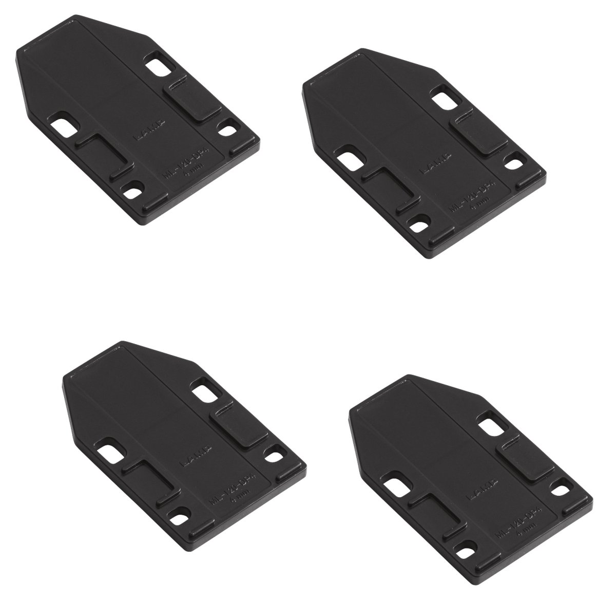 4 stycken distansplatta, tillverkad av polyacetal, yta: svart, 70 mm (2-3/4″), ML-120-DP4-BL. Kompensationsplatta för magnetiska snäpplås ML-120BR, ML-120W och ML-120BL från Sugatsune, av Sugatsune / LAMP® (Japan) - Bild 2