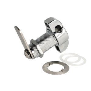 Vridbultlås för hänglås med handtagsfunktion, 32 mm (1.3″), version: vänster, 14.04.589-7. Vridbultlås för hänglås med handtagsfunktion för skåp, plåtskåp, skåp och mycket mer, av SISO Danmark