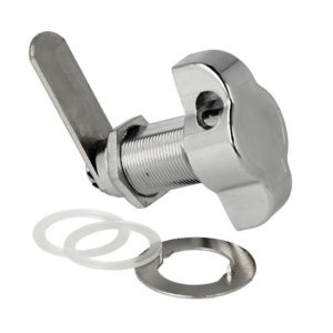 Vridbultlås för hänglås med handtagsfunktion, 32 mm (1.3″), version: höger, 14.04.589-0. Vridbultlås för hänglås med handtagsfunktion för skåp, plåtskåp, skåp, skåp och mycket mer, av SISO Danmark