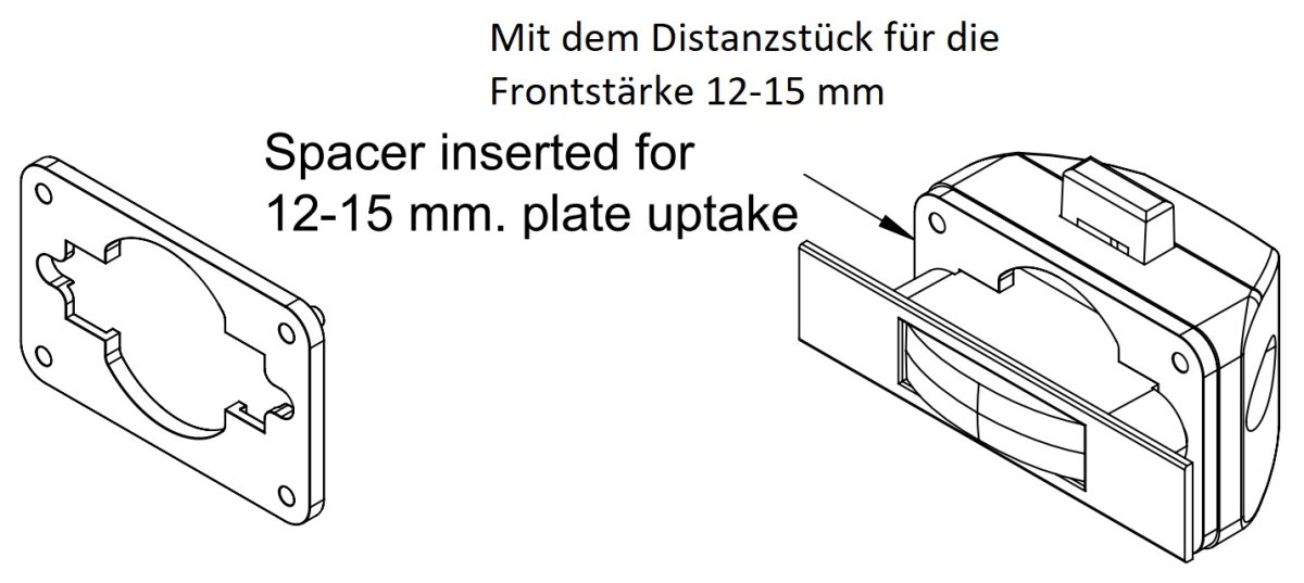 Högkvalitativ snäppfäste med soft-close och handtagsfunktion, tillverkad av zamak, yta: förkromad, design: rektangulär, 14.03.042-0. - Bild 7