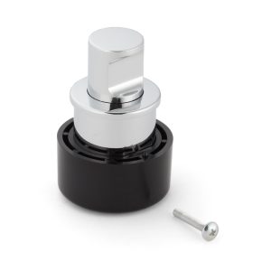 Högkvalitativt tryckknappshandtag av zinklegering, yta: förkromad, PK04CR. Högkvalitativt solidt och elegant pushlock av ZDC för låda, husbilsmöbler, båtar, privata flygplan och mycket mer, av Sugatsune / LAMP® (Japan)