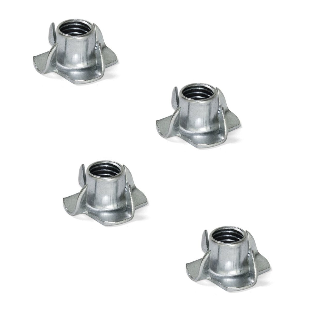 4 skruvmuttrar med M6-gänga, tillverkade av robust stål, yta: galvaniserad, 8 mm (0,4″), 3007005. Inkörningsspår, för skruv, soffbotten, skåpfot, möbelhjul, prefabricerat husbygge, klätterhandtag och mycket mer, från EMUCA - Bild 2