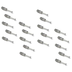 20 st expansionsbultar, tillverkade av stål och plast, yta: galvaniserad, 21,6 mm (27/32″), 5912805. Expanderbart anslutningsankare för excentriska kontakter, hyllor, skåpdelar och mycket mer, från EMUCA