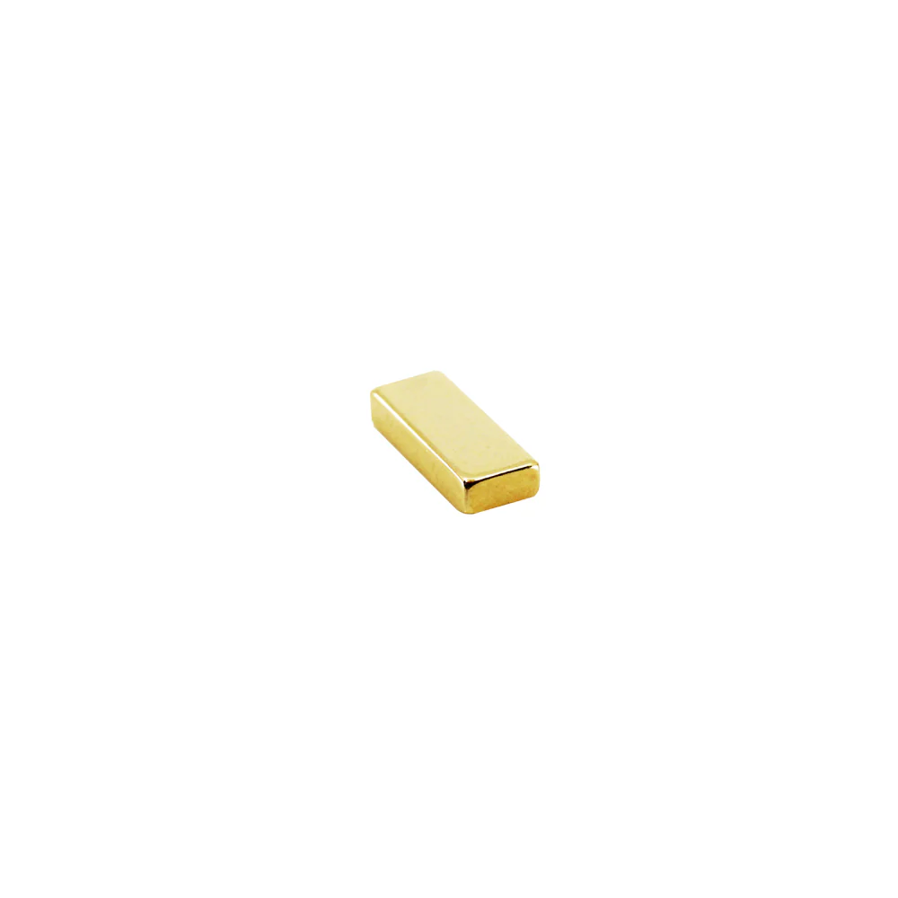 Supermagnet 10x4x2 mm, Block (guld) - Bild 2