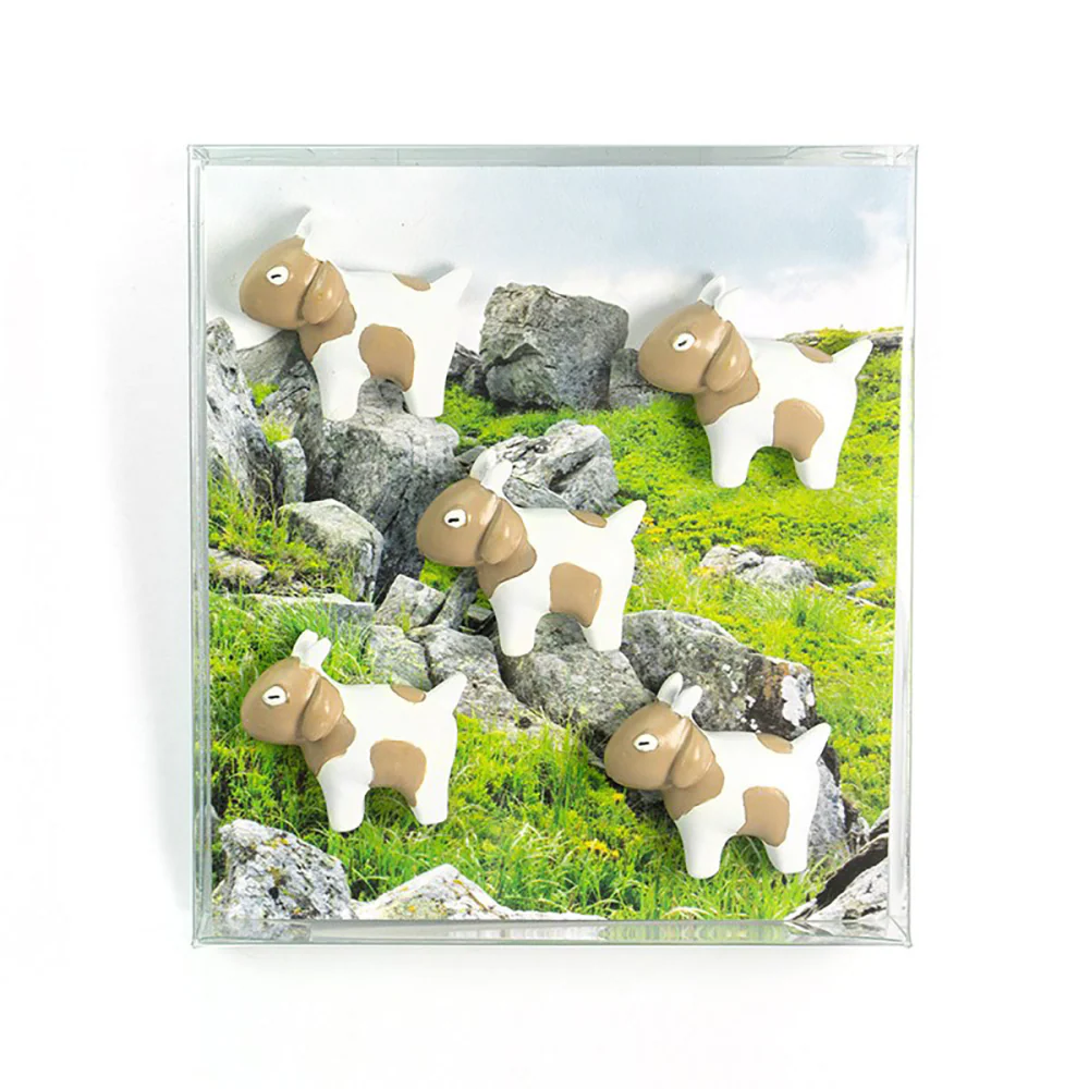 Getter vita 5-pack - kylskåpsmagneter - Bild 2