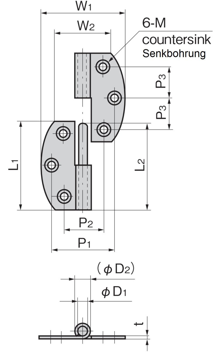2 stycken högkvalitativt lyftgångjärn av SUS304 rostfritt stål, yta: blank polerad, 40 mm (1.6″), version: höger, B-1005-1-R. Högkvalitativt flaggskeppsgångjärn av V2A för fuktiga miljöer, fartyg, utomhuskök och mycket mer, av TAKIGEN (Japan) - Bild 3