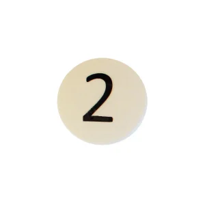 Stark symbolmagnet, vit rund (2)