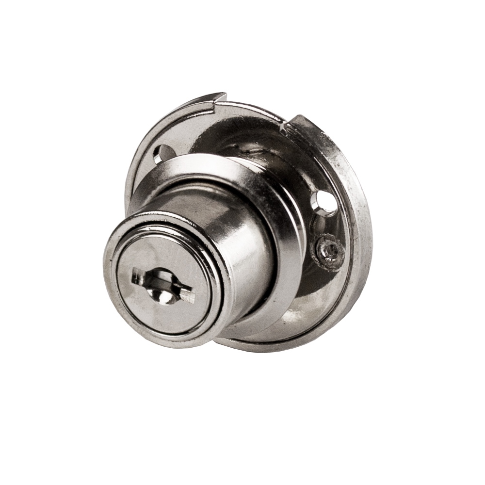 Högkvalitativt klafflås av zamak, med cylinderrosett och två nycklar, inkl. Slutbleck, 19 mm (0,8″), utförande: annorlunda låsning, 14.07.105-0. Inloppsklafflås av zamak för klaffar, skåp och mycket mer, av SISO Danmark - Bild 3