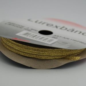 Lurex/satinband guldfärgat 3mm