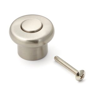 Högkvalitativt möbelhandtag av zinklegering, yta: förnicklad, 34 mm (1,4″) KM130SN/SN. Handtagshandtag i zinklegering för låda, möbeldörr, köksskåp, kontorsskåp och mycket mer, av Sugatsune/LAMP® (Japan)
