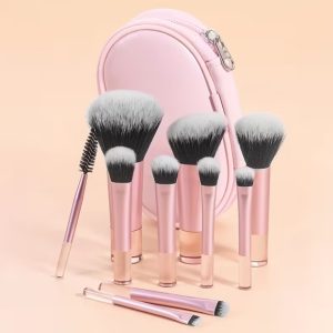 Kit – 10-pack sminkborstar – Rosa