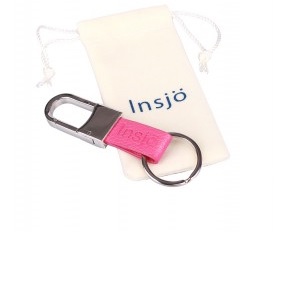 Nyckelring med snabblås – INSJÖ – Rosa