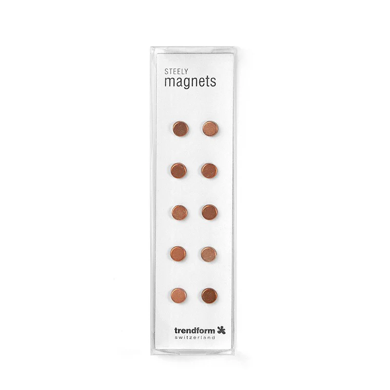 Kopparfärgade supermagneter 6x3 mm, 10-pack - Bild 3