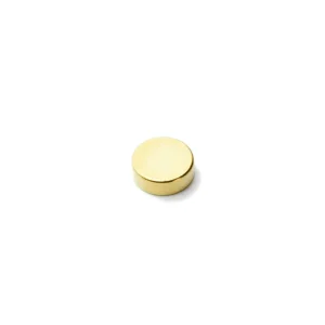 Supermagnet 10x10 mm, Skiva (guld)