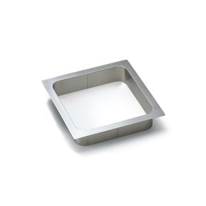 Högkvalitativt rektangulärt sopkast, tillverkat av rostfritt stål, yta: satin matt, 144 mm (5-43/64″), AN-KH015-HL (AN-KH017). Avfallskast i rostfritt stål, för gastronomi, butiksinredning, skönhetsstudio och mycket mer, av Sugatsune / LAMP® (Japan)