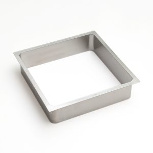 Högkvalitativt rektangulärt sopkast, tillverkat av rostfritt stål, yta: satin matt, 274 mm (10-25/32″), AN-KH028-HL. Avfallsskräp i rostfritt stål, för gastronomi, butiksinredning, skönhetssalong, läkarmottagning och mycket mer, av Sugatsune / LAMP® (Japan)