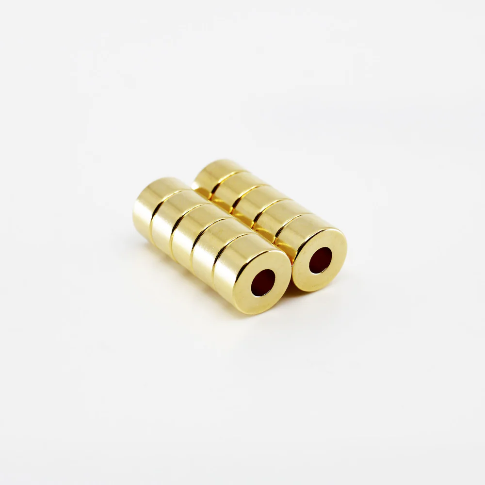 Supermagnet Ring 10x4x5 mm, Guld - Bild 3