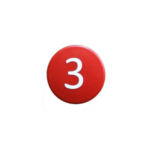 Stark symbolmagnet, röd rund (3)