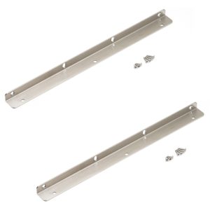 2 stycken högkvalitativa hyllkonsoler i rostfritt stål, tillverkade av massivt rostfritt stål, lastkapacitet: 130 kg (287 lbs), 380 mm (15″), SSA-380H. Hyllstöd för badrum, hotell, bastu, utomhus och mycket mer, av Sugatsune / LAMP® (Japan)