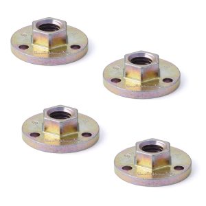 4 st rund topplatta med M8-gänga, monteringsplatta, tillverkad av massiv zinklegering, 25 mm (1″), AD-555-25-M8. Monteringsplatta, för möbelfötter, möbelhjul, maskinfötter, skåpben, soffben och mycket mer, av Sugatsune / LAMP® (Japan)