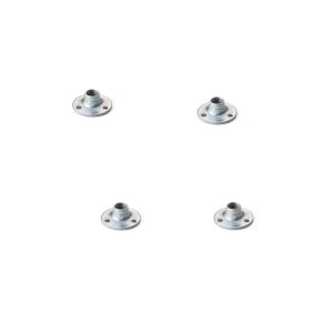 4 stycken rund topplatta med M8-gänga, monteringsplatta, tillverkad av robust stål, 25 mm (1″), AP5-M8. Monteringsplatta, för möbelfötter, möbelhjul, maskinfötter, skåpben, sofffötter och mycket mer, av Sugatsune / LAMP® (Japan)