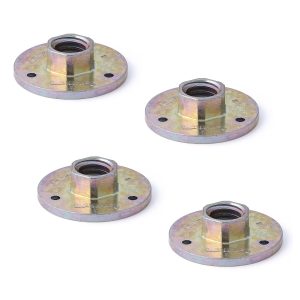 4 st rund topplatta med W1/2 gänga, monteringsplatta, tillverkad av massiv zinklegering, 39 mm (1.6″), AD-555-39. Monteringsplatta, för möbelfötter, möbelhjul, maskinfötter, skåpben, sofffötter och mycket mer, av Sugatsune / LAMP® (Japan)