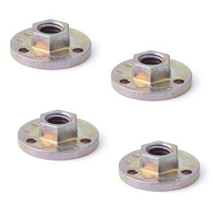 4 st rund topplatta med W5/16 gänga, monteringsplatta, massiv zinklegering, 25 mm (1″), AD-555-25. Monteringsplatta, för möbelfötter, möbelhjul, maskinfötter, skåpben, sofffötter och mycket mer, av Sugatsune / LAMP® (Japan)