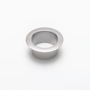 Högkvalitativ rund soptömning, tillverkad av rostfritt stål SUS304 (V2A eller 1.4301), yta: blank polerad, 82 mm (3-15/64″), AN-DH005-MR. Avfallspläd i rostfritt stål, för systemcatering, butiksinredning, skönhetssalong, läkarmottagning och mycket mer, av Sugatsune / LAMP® (Japan)