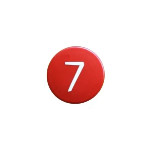 Stark symbolmagnet, röd rund (7)
