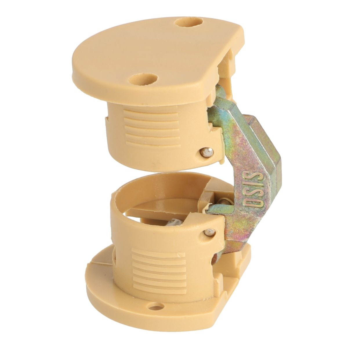 2 stycken infällda bordsgångjärn, 180°, tillverkade av robust nylon, yta: beige, 35 mm (1.4″), 15.80.200-1. - Bild 5