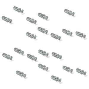 20 stycken robust anslutningsbult för hål ⌀6 mm, tillverkade av stål, 8 mm (5/16″), 8905205. Robust excenterstift för möbelanslutning och mycket mer, från EMUCA